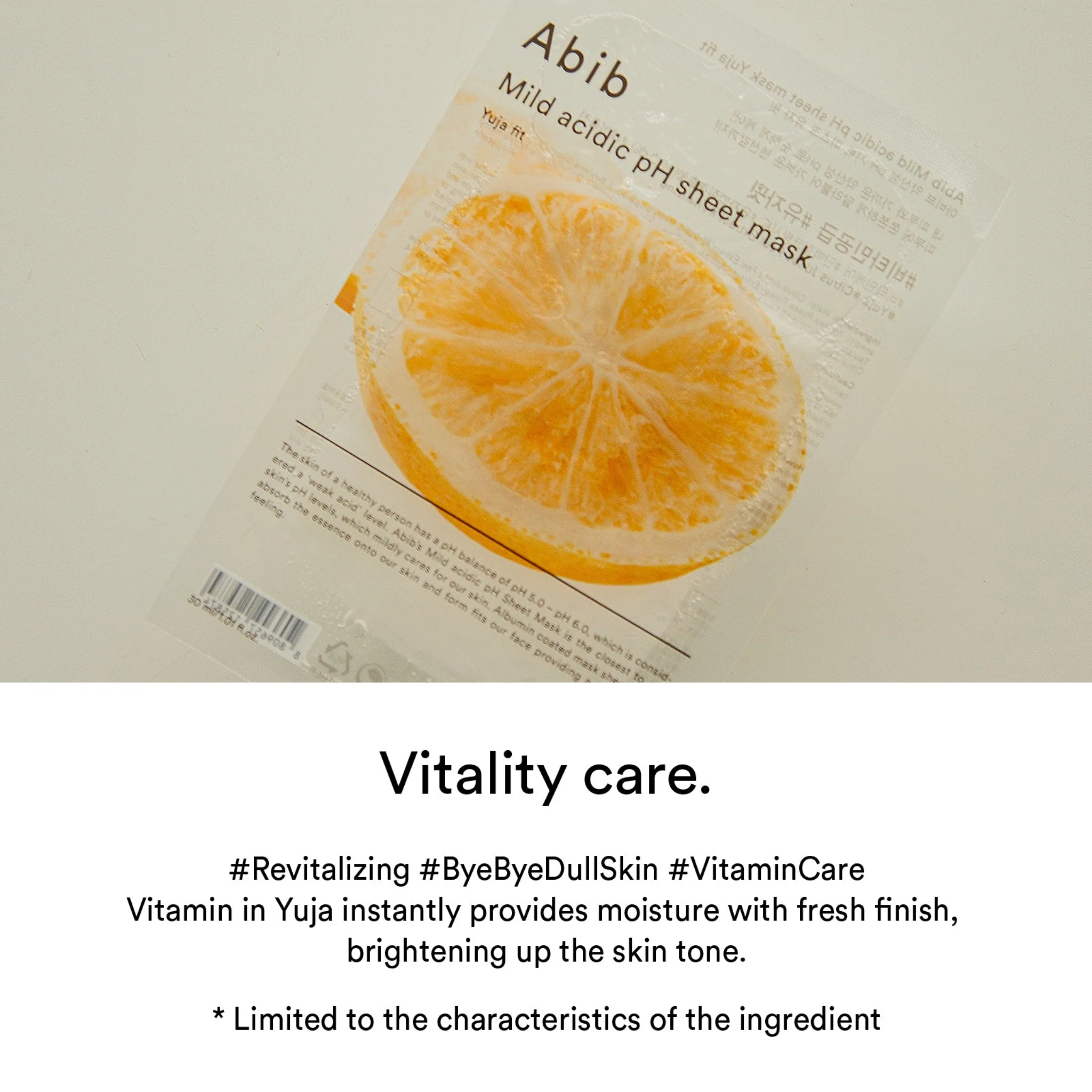 [Special Sale] Mild Acidic pH Sheet Mask Yuja Fit (1pcs) - Image 2