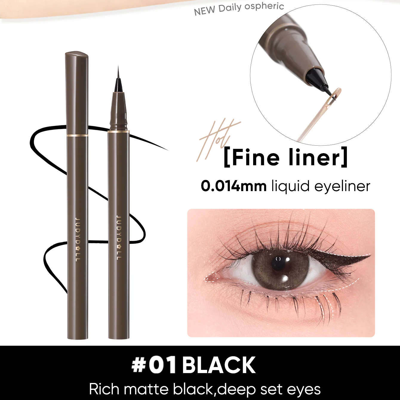 Slim Liquid Eyeliner (3 Colours) - Image 6