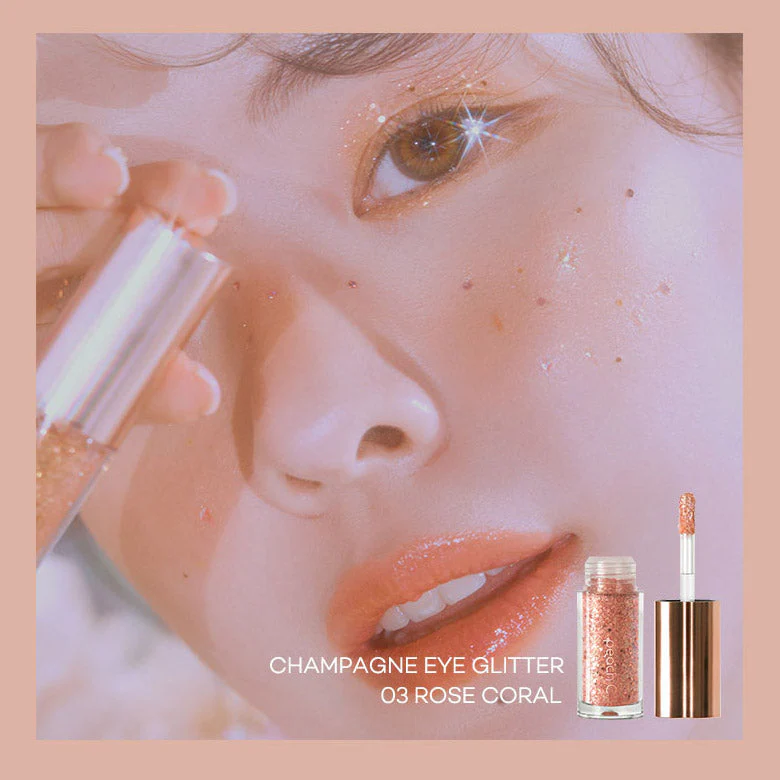 Champagne Eye Glitter #03 Rose Coral - Image 3